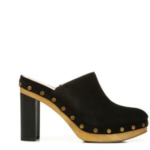 New Veronica Beard Grita Black Suede Clog size 8.5